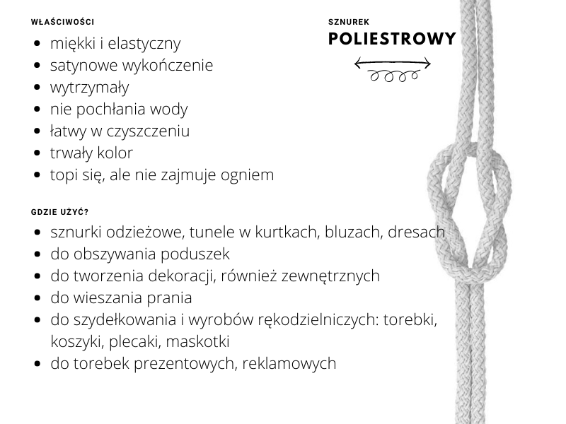 sznurek poliestrowy